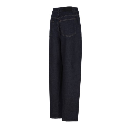 Dark Blue Jeans In Denim