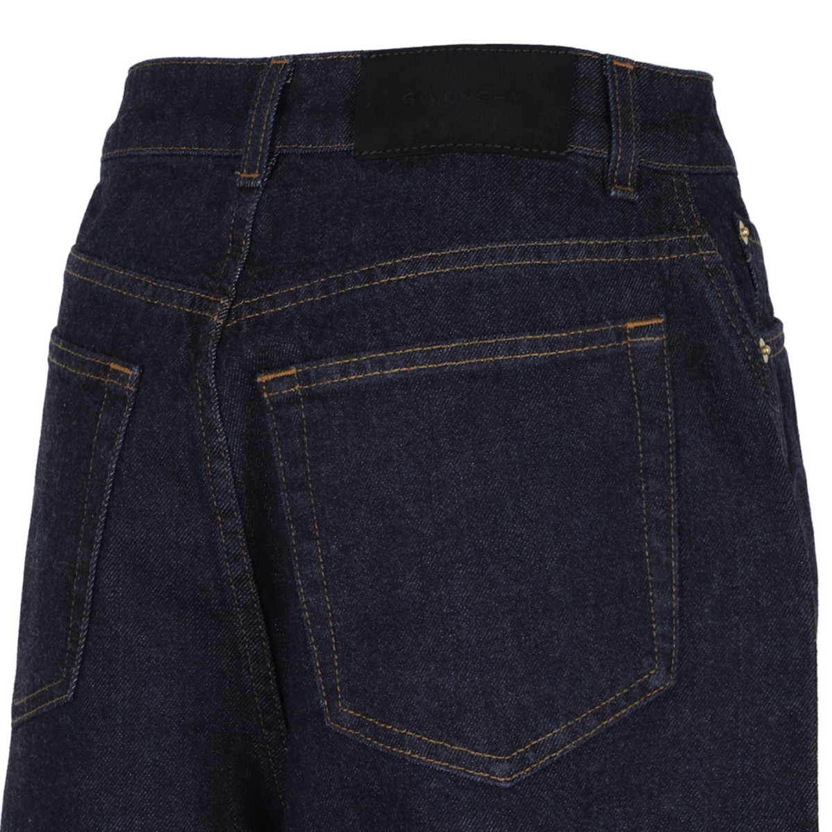 Dark Blue Jeans In Denim