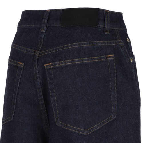 Dark Blue Jeans In Denim