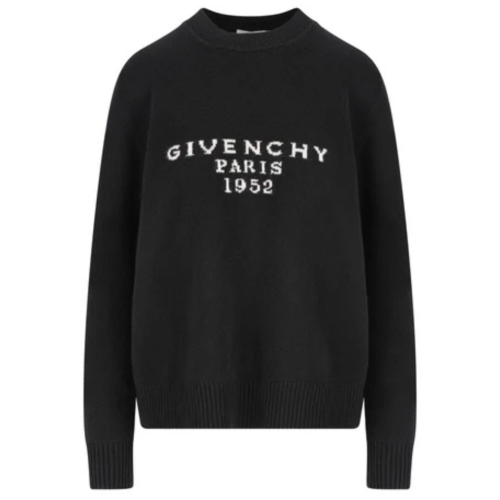 Black Sweater In Wool Cashmere With Givenchy Signature