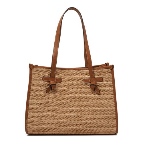 Natural Straw With a Woven Effect Tote Bag