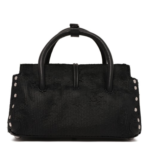 Black Anniversario Leather Dotta Baby Bag