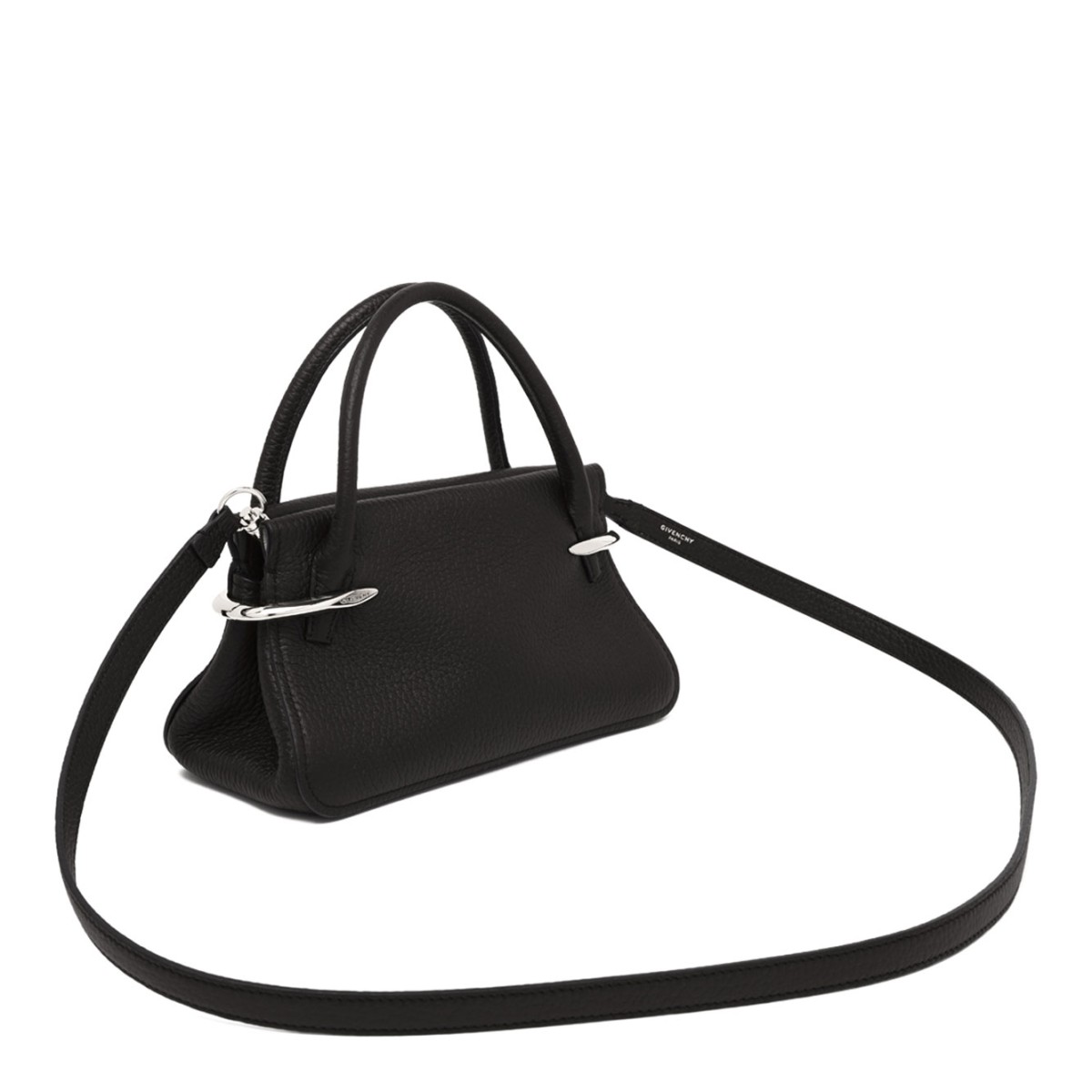 Black Mini Pinch Bag In Grained Leather