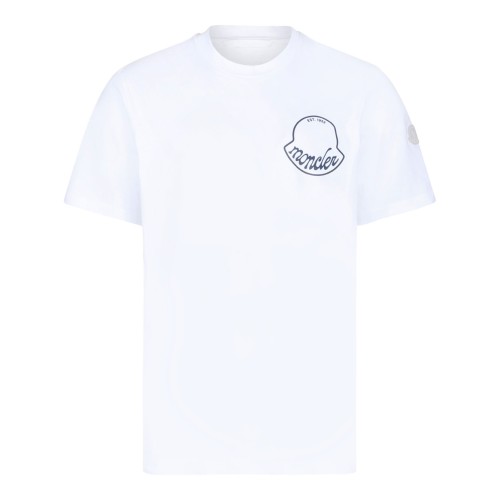 White Logo Print T-Shirt
