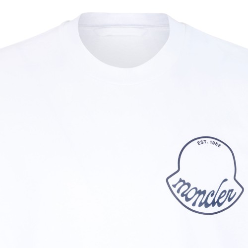 White Logo Print T-Shirt