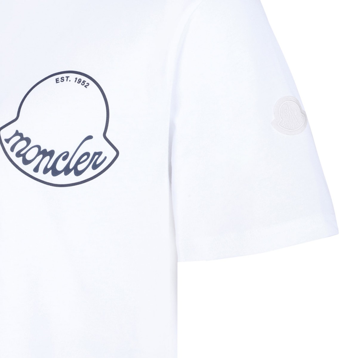 White Logo Print T-Shirt