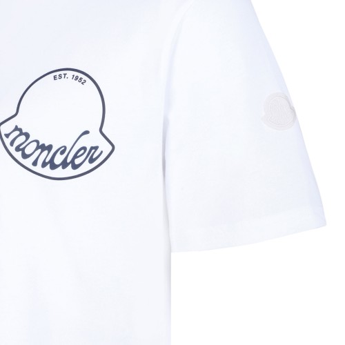 White Logo Print T-Shirt