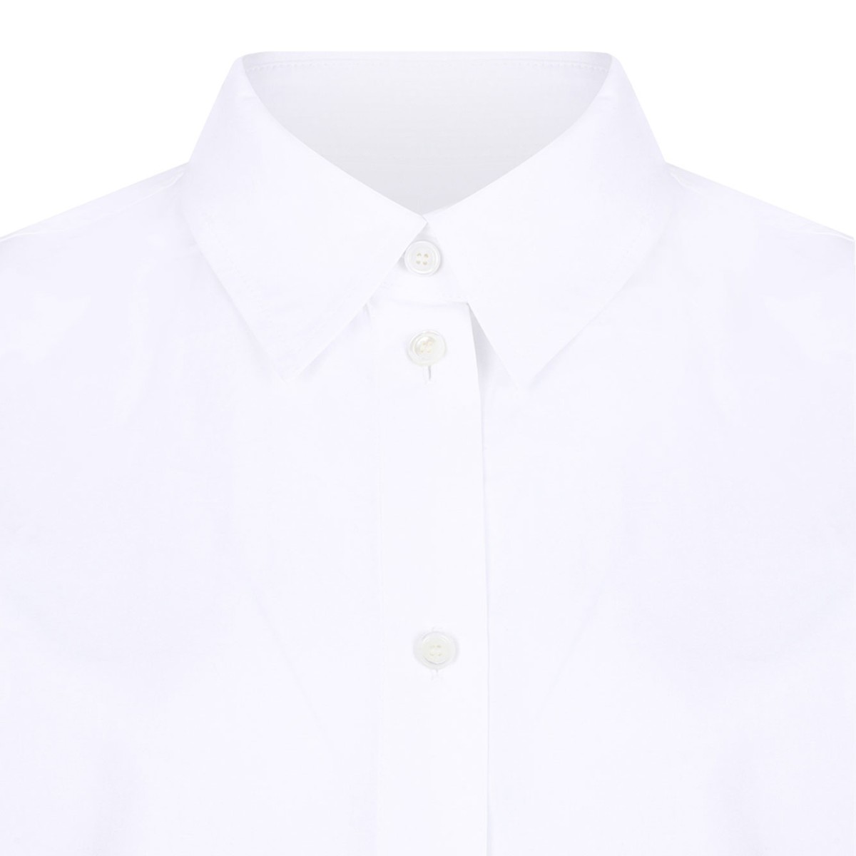 White Formal Shirt In Cotton Poplin