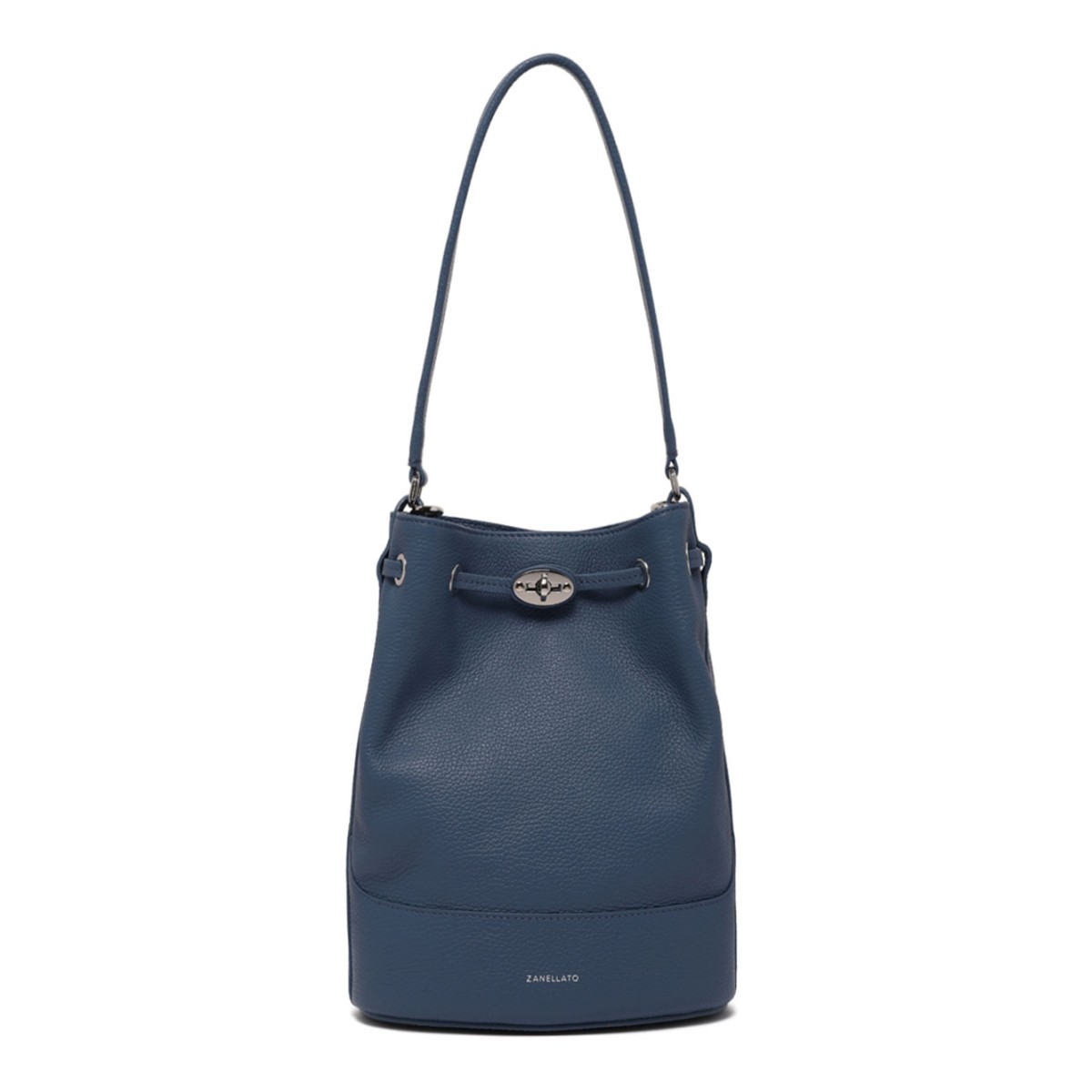 Monda Small Bag In Blue Isola D'Elba Hammered Leather