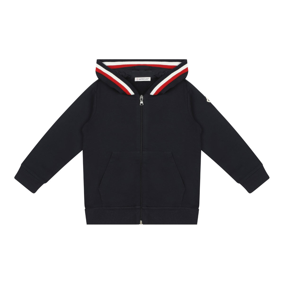 Navy Blue Tracksuit Set With Tricolor Trim