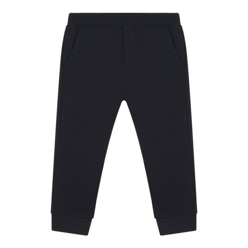 Navy Blue Tracksuit Set With Tricolor Trim 2