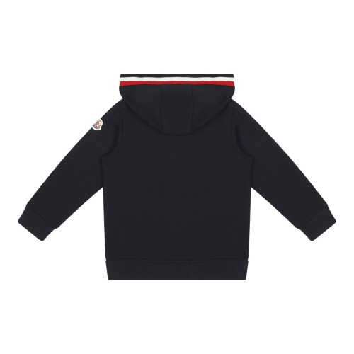 Navy Blue Tracksuit Set With Tricolor Trim