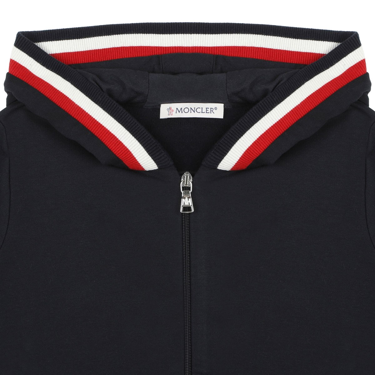 Navy Blue Tracksuit Set With Tricolor Trim