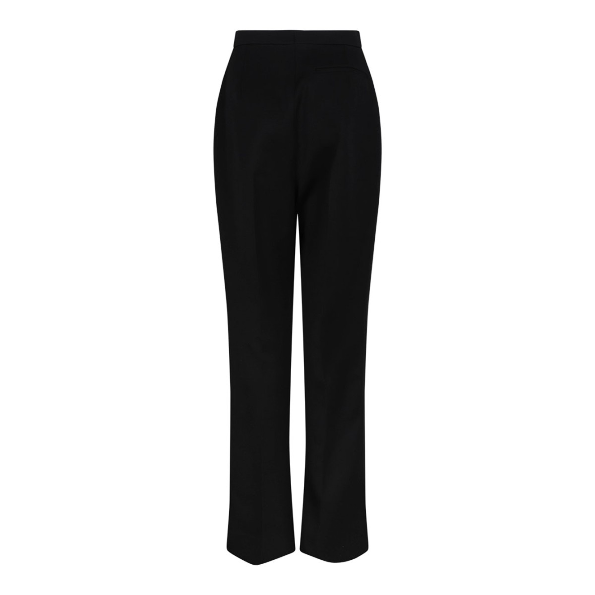 Black Tailored Wool Cigarette Trousers