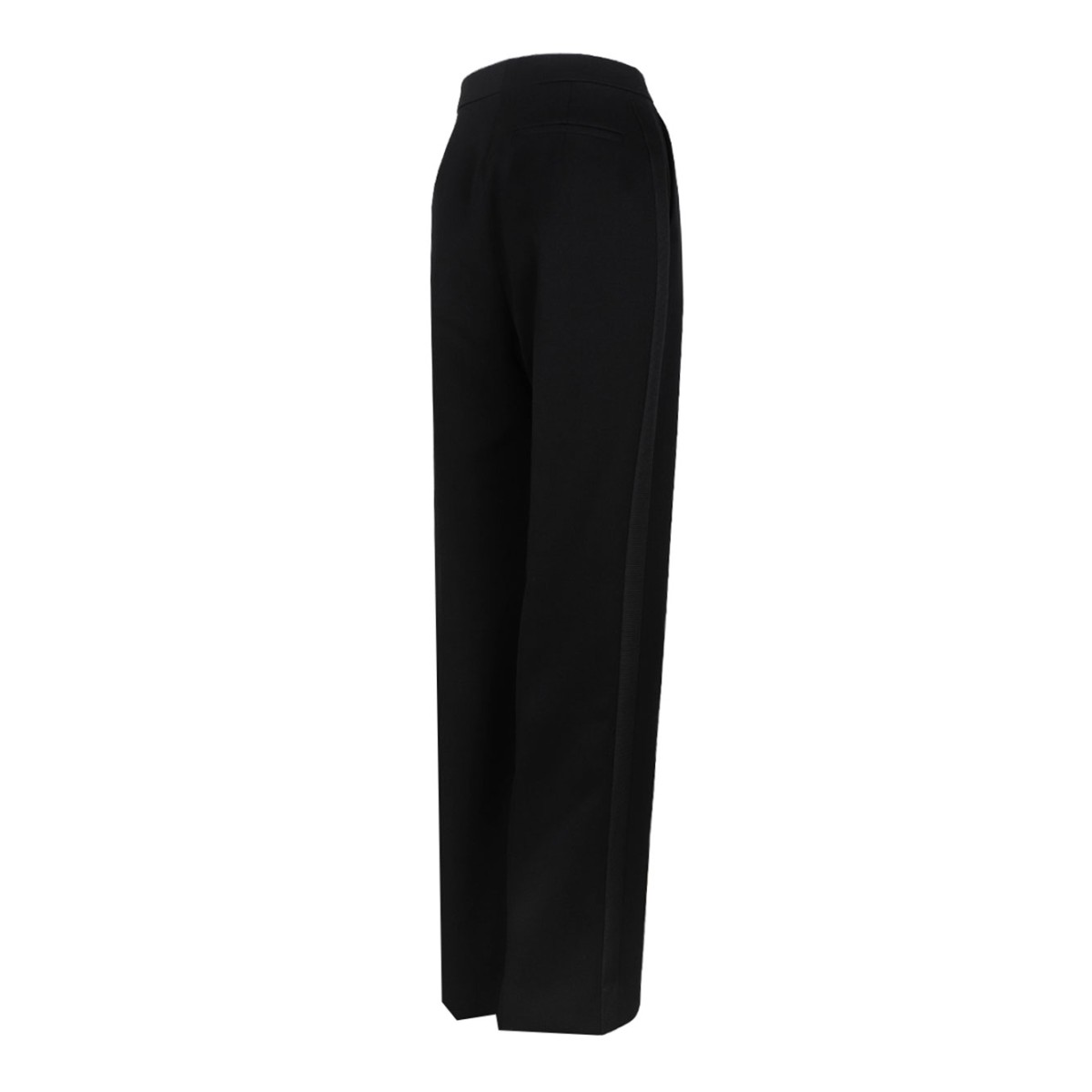 Black Tailored Wool Cigarette Trousers