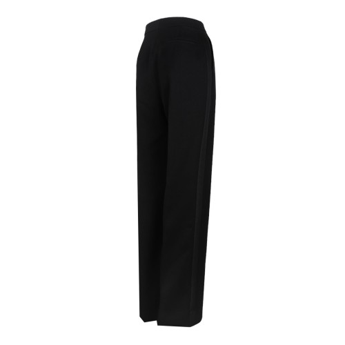 Black Tailored Wool Cigarette Trousers