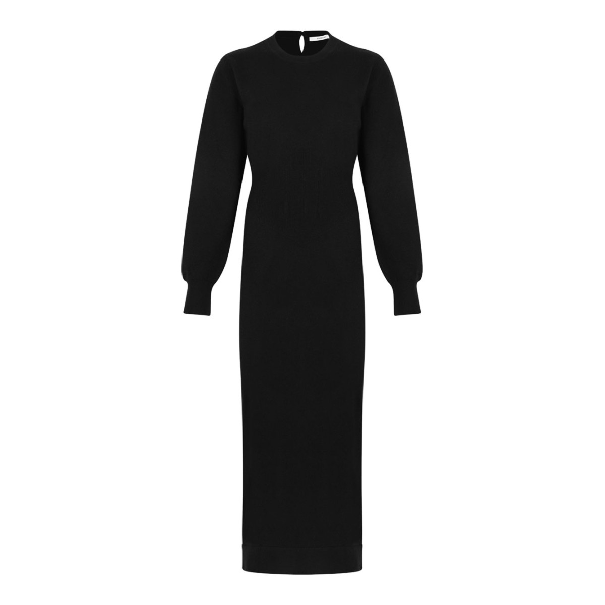 Black Knit Midi Dress