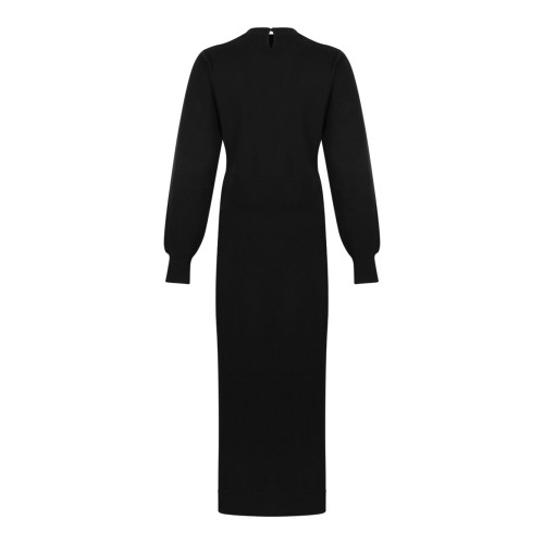 Black Knit Midi Dress