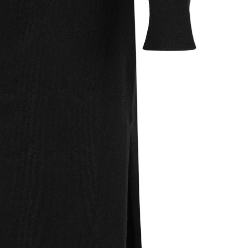 Black Knit Midi Dress