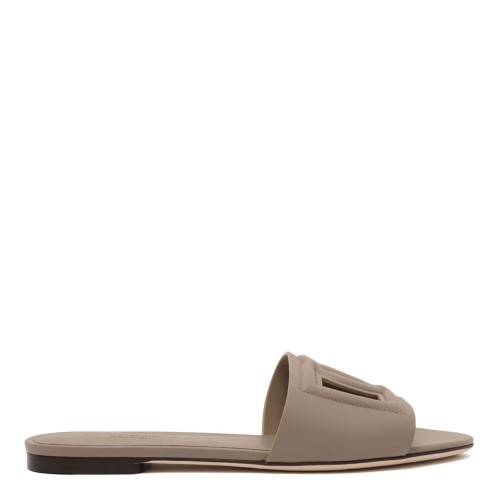 Mole Calfskin Slides With DG Millenials Logo