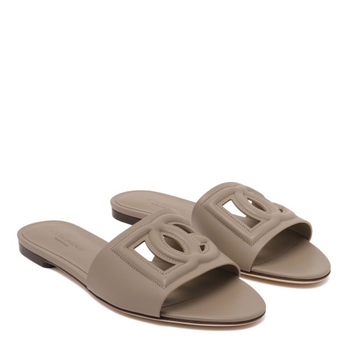 Mole Calfskin Slides With DG Millenials Logo 2