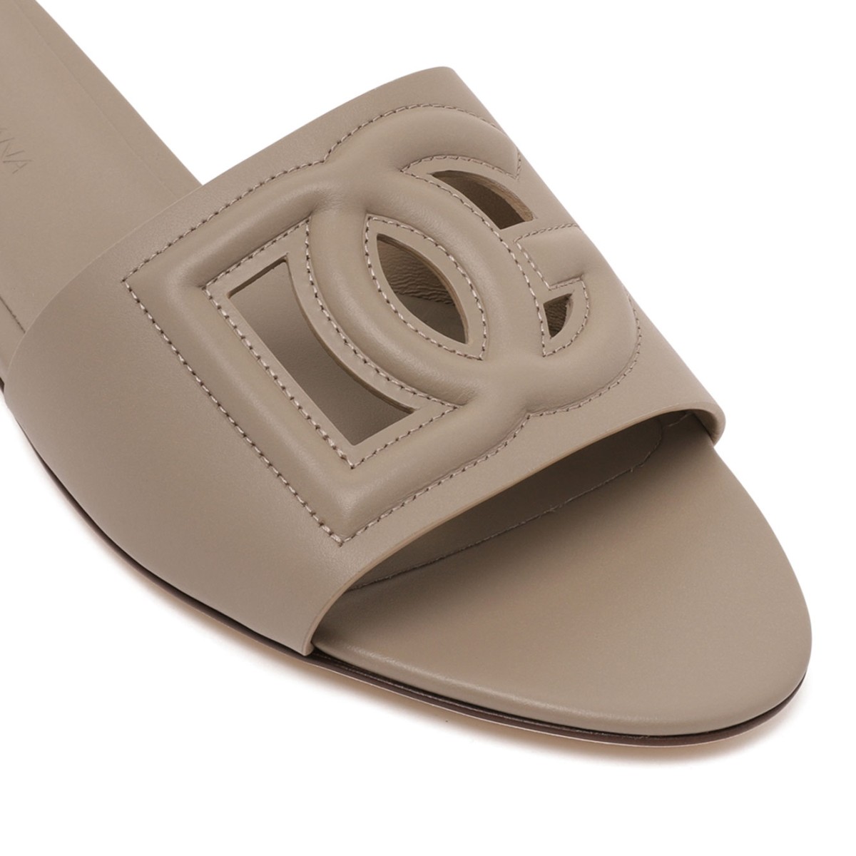 Mole Calfskin Slides With DG Millenials Logo