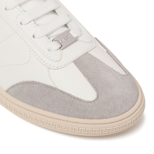 Light Pearl, Grey and White Greca Court Sneaker