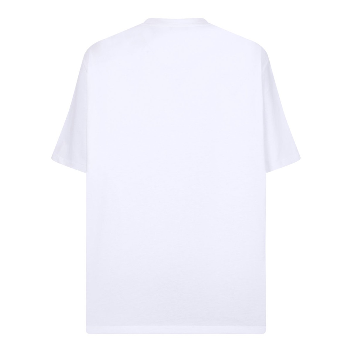 White and Black Cotton Graphic Printed T-Shirt
