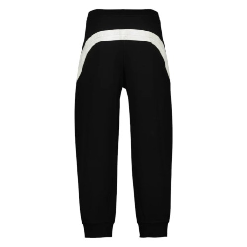 Black Joggers In Scuba With Satin Couture Detail 2