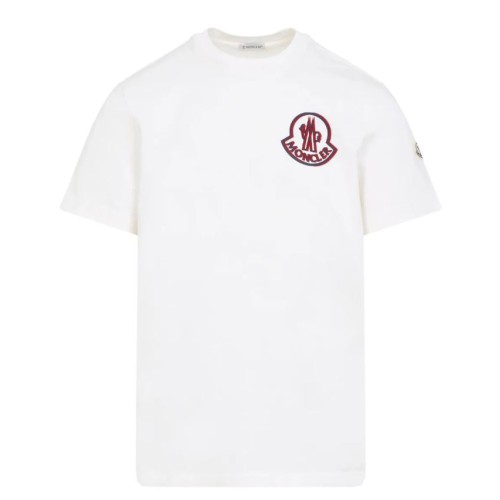 White Cotton T-Shirt With Application