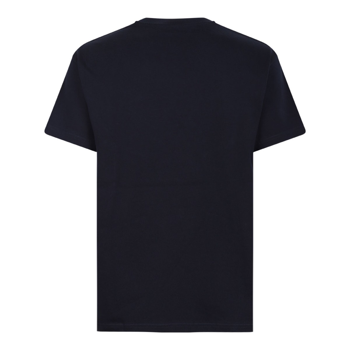 Navy Blue Logo Stamp Print Shirt