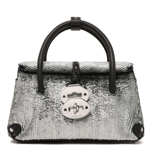 Silver Anniversario Leather Dotta Baby Bag