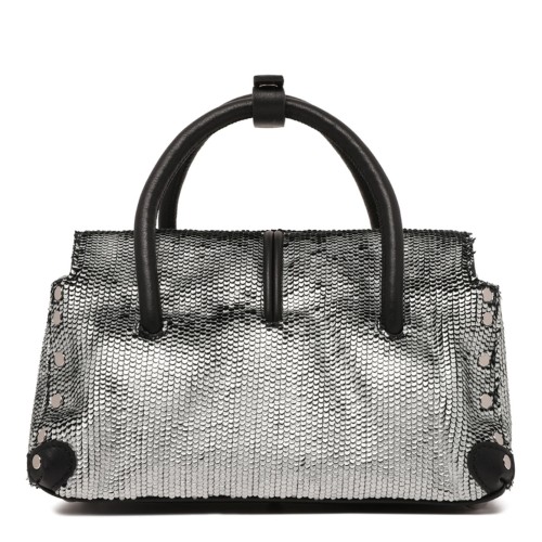 Silver Anniversario Leather Dotta Baby Bag