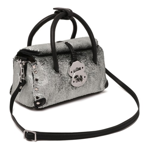 Silver Anniversario Leather Dotta Baby Bag