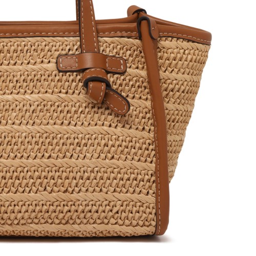 Natural Straw Woven Mini Tote Bag