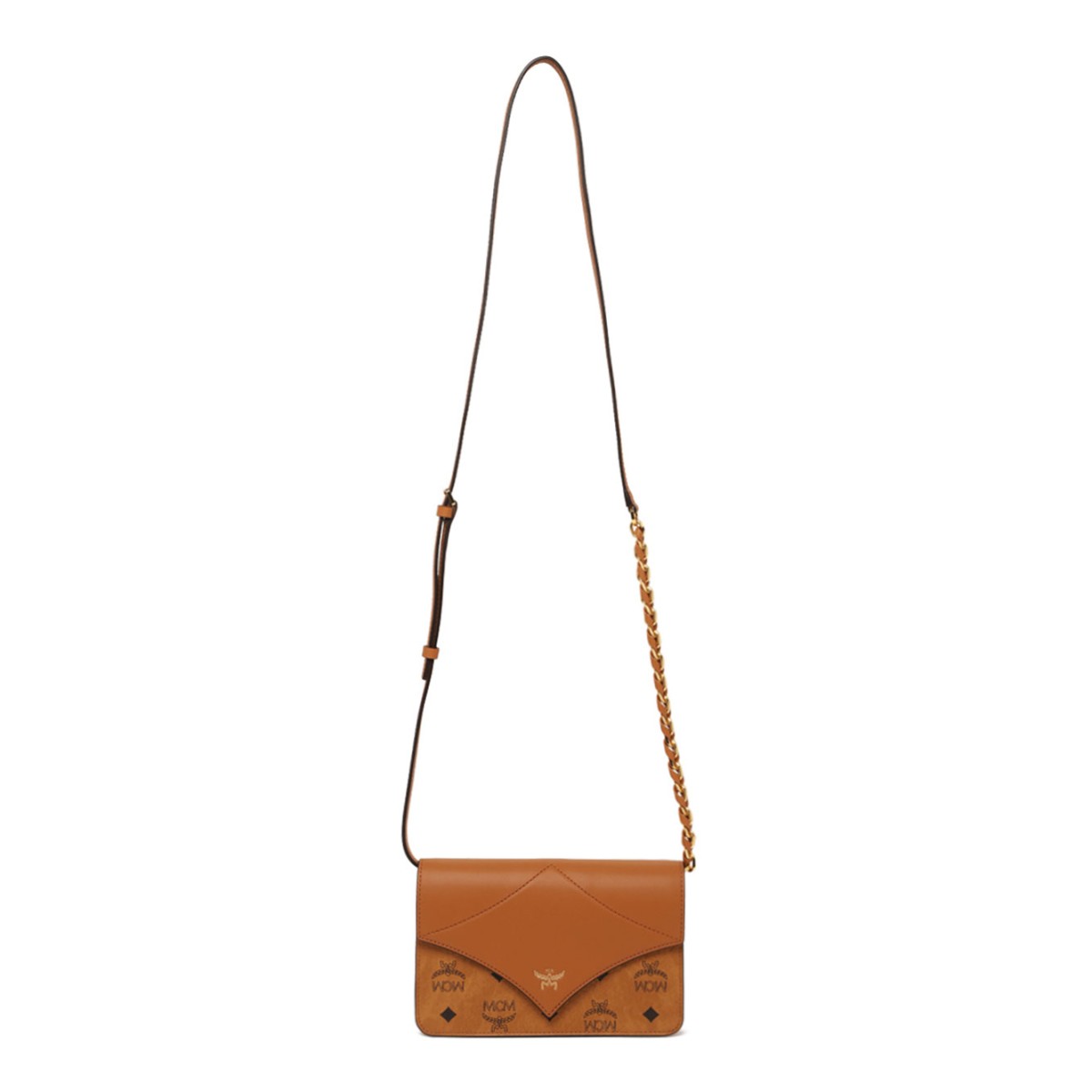 Cognac Diamond Visetos Mini Shoulder Bag