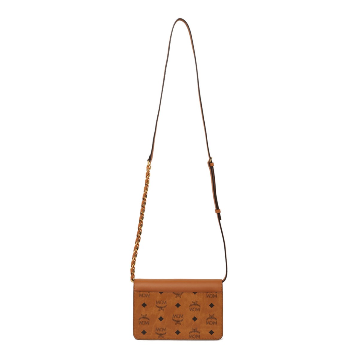 Cognac Diamond Visetos Mini Shoulder Bag