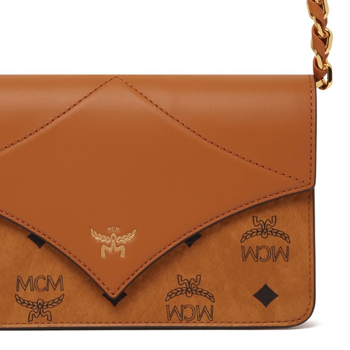 Cognac Diamond Visetos Mini Shoulder Bag