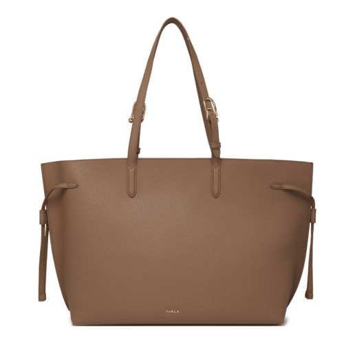 Toffee and Black Ava Shopping Bag L