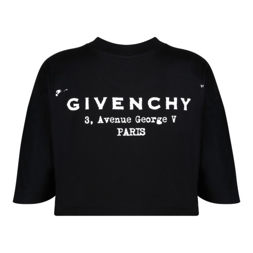 White Logo Print Cropped T-Shirt 2