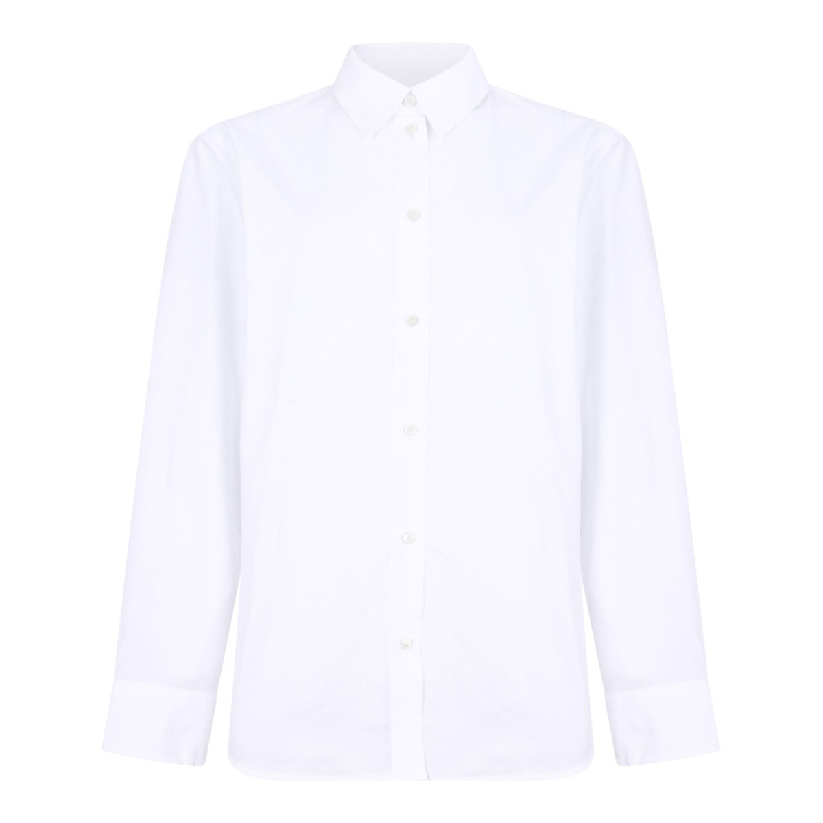 White Formal Shirt In Cotton Poplin