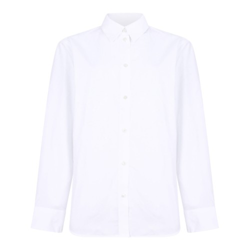 White Formal Shirt In Cotton Poplin
