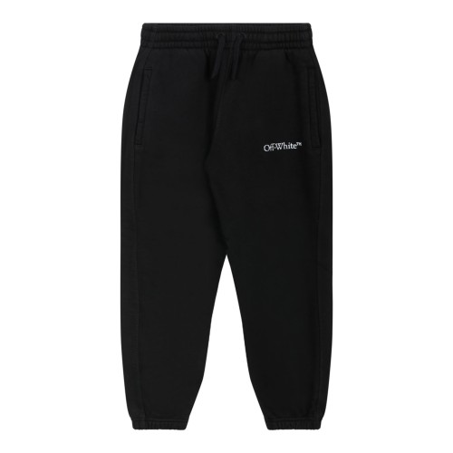 Black and White Cotton Track Pants