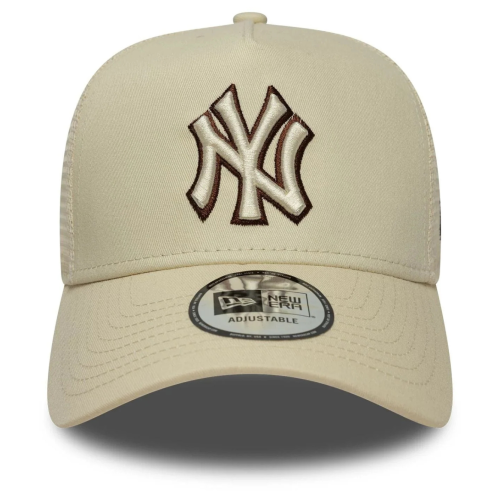Cream 9FORTY E-Frame Trucker New York Yankees MLB Outline