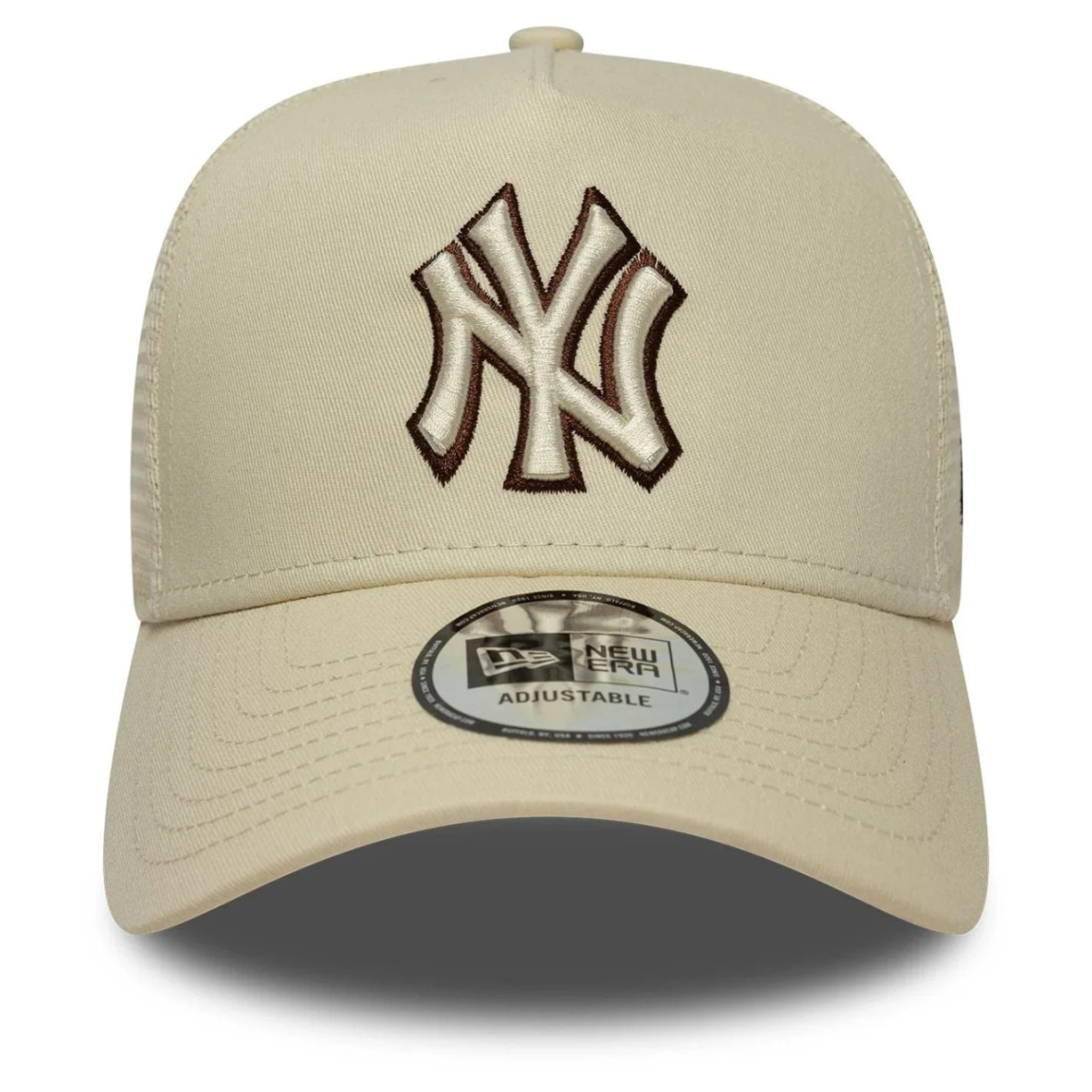 Cream 9FORTY E-Frame Trucker New York Yankees MLB Outline