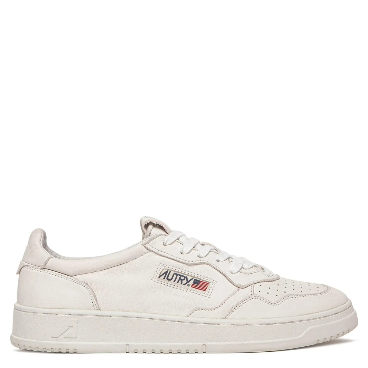 White Leather Medalist Low Sneakers