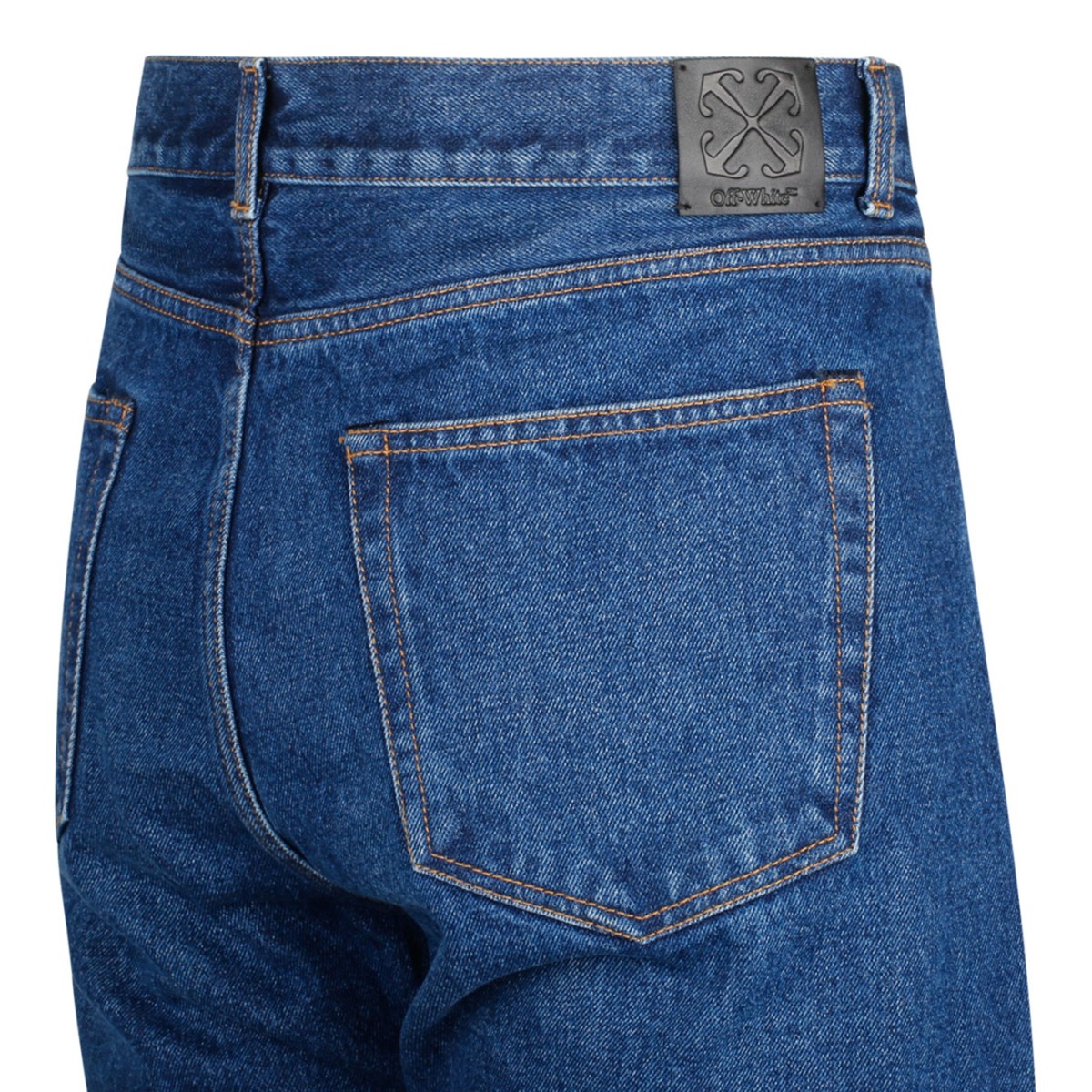 Indigo Blue Cotton Straight Leg Jeans