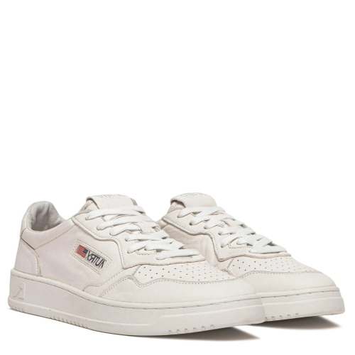 White Leather Medalist Low Sneakers 2