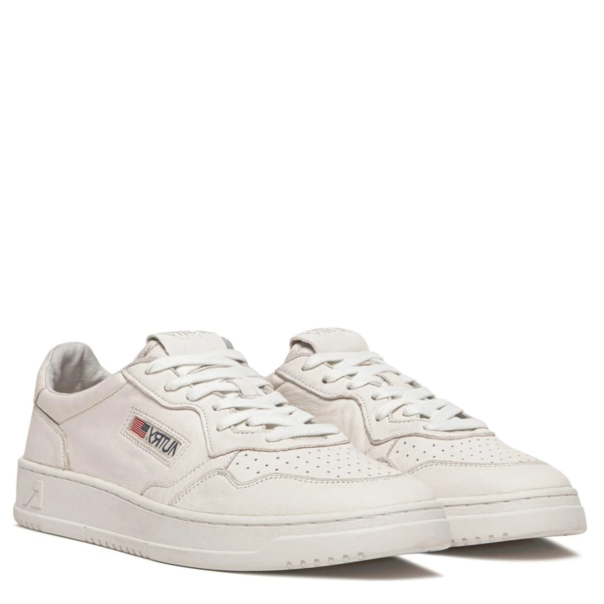 White Leather Medalist Low Sneakers