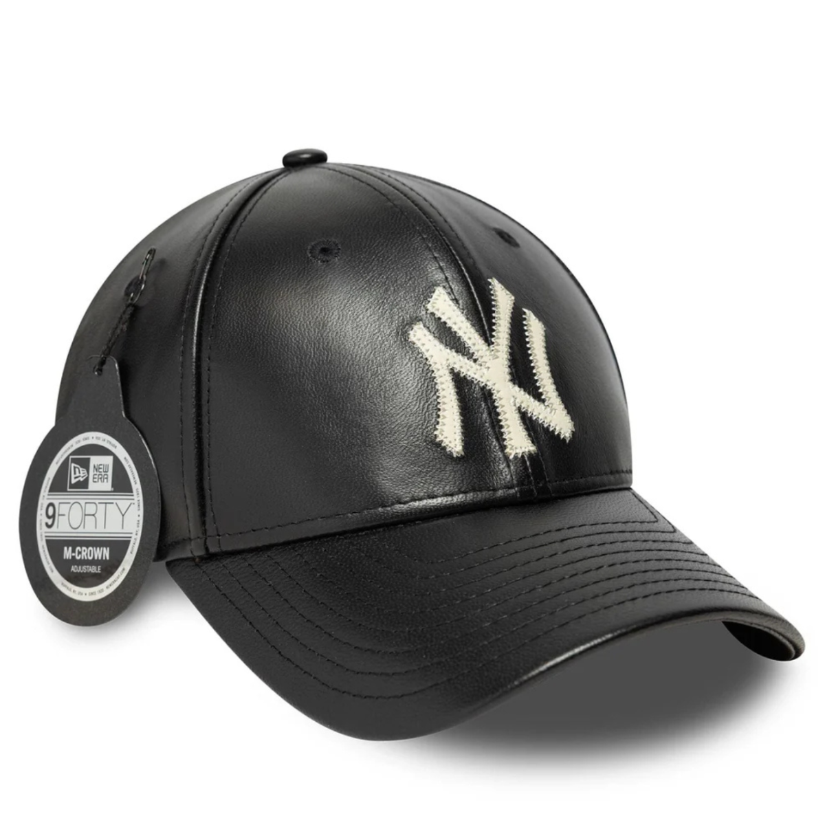 Black Leather 9FORTY M-Crown New York Yankees MLB